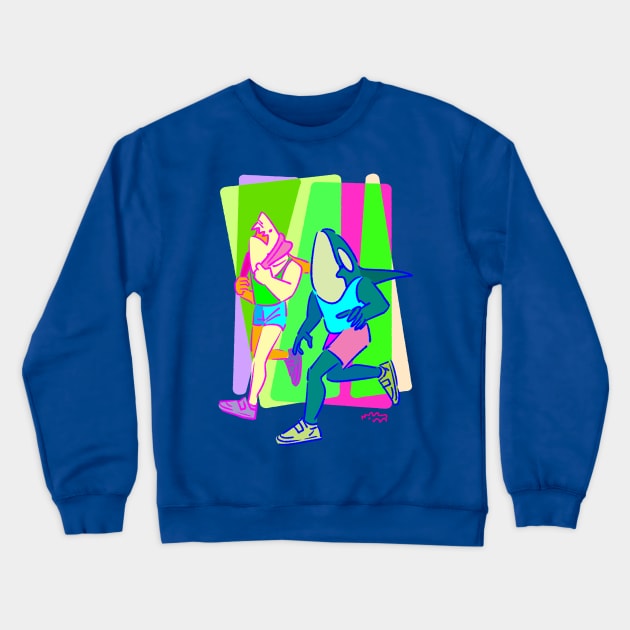 JOGGING Crewneck Sweatshirt by rapidpunches